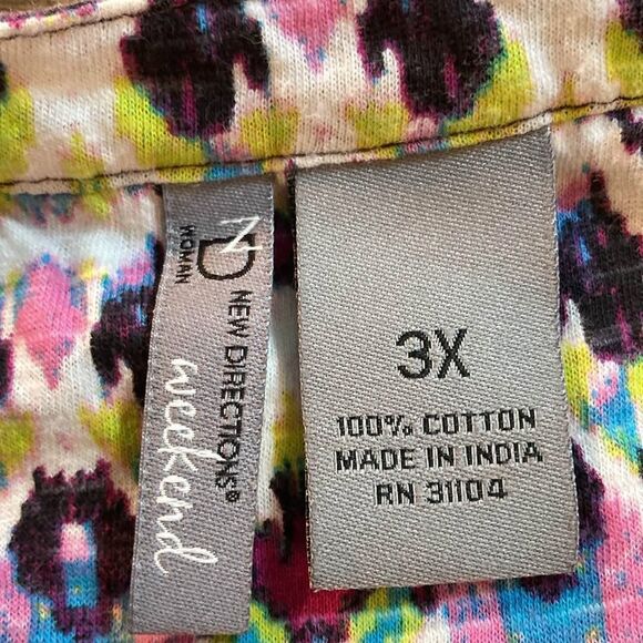 New Directions Weekend Sleeveless Multicolor Top Size 3X - Picture 3 of 3